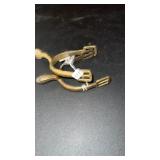 PR OF BRASS SPURS