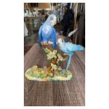 CROWN FINE BONE CHINA PARROT FIGURINE DESIGNED BY