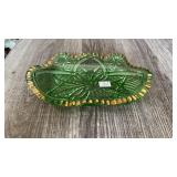 GREEN DEPRESSION GLASS DISH