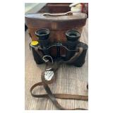 KERSHAW & SONS LEEDS BINOCULARS DATED 1918 W/ CASE
