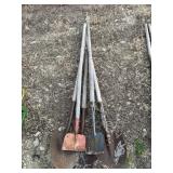 GROUP OF SHOVELS, SCRAPERS