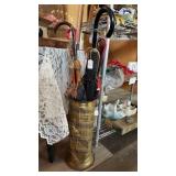 UMBRELLA STAND W/ 9 UMBRELLAS