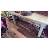 GREEN PAINTED VINTAGE TABLE