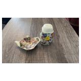 GERMAN SALT SHAKER & SMALL TEAPOT DISH
