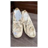 WHITE VICTORIAN LADIES SHOES