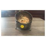 2 ELECTROPLATED ON COPPER  FOOTED DISHES