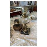 2 LAMP BASES  (ONE IS COPPER) **NO SHADES