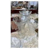 3 CRYSTAL VASES