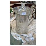 FINELY ETCHED VINTAGE PITCHER