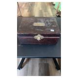 TIN LINED WOOD BOX
