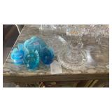 BLUE BIRD SALT DIPS, SMALL DISHES, BLUE HEART