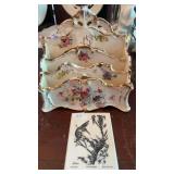 PORCELAIN? LETTER HOLDER & ETCHED TILE