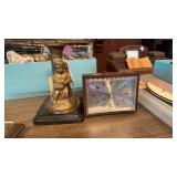 OIL LAMP BASE & CLOCK