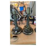 PR OF MATCHING TREE TRUNK STYLE LAMP BASES