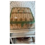 VINTAGE SEWING BASKET & PIN CUSHION