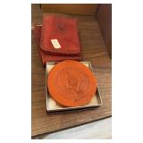 2 WALLETS & LEATHER COASTERS