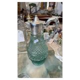 BLUE GLASS WATER PITCHER