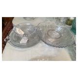 CRYSTAL SAUCER, SMALL ANTIQUE PIE DISH, FOSTORIA