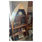 BOAT SHAPED WOOD SHELF