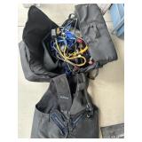SCUBA DIVING VEST, 2 SETS OF GAUGES , MISC