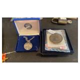 GROUP OF TOKENS & TIE CLASPS