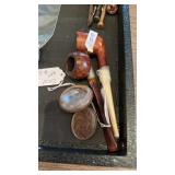 2 PIPES & HORSE BRIDLE ROSETTES