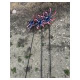 3 WIND SPINNER GARDEN STANDS