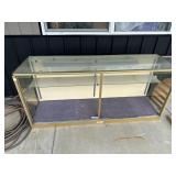 8' GLASS DISPLAY CASE, NEEDS TOP GLASS