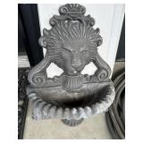 CAST IRON LIONS HEAD WALL PLANTER