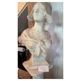 YOUNG GIRL CARERRA FRENCH STYLE MARBLE BUST