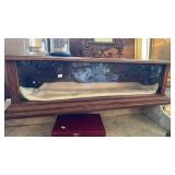 WALNUT DISPLAY W/ GLASS FRONT