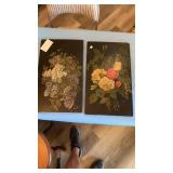 2 PAINTED WALL PLAQUES