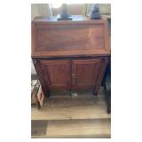 DROP FRONT WALNUT DESK