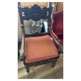 LARGE CARVED WOOD SIDE CHAIR