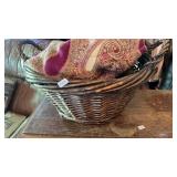 BASKET W/ SCARVES