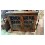 LEADED GLASS BOOKCASE
