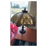 VICTORIAN SLAG GLASS LAMP