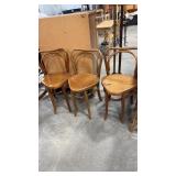3 - EARLY 19OO'S WOOD  ICE CREAM STOOLS