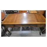 DREXE ASIAN THEME LEATHER TOP DESK