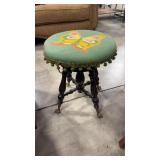 BALL & CLAW FOOT ANTQ. H.HOLTZMAN  PIANO STOOL W/