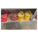 3 GALVANIZED 5 GALLON FUEL CANS