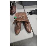 LUCCHESE SZ 12D LEATHER COWBOY BOOTS