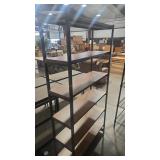 WOOD & METAL 6 SHELF DISPLAY/BOOK CASE