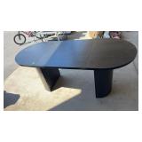 OVAL BLACK TABLE 5ï¿½ LONG