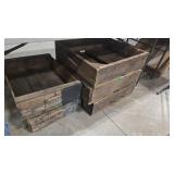 5 WOOD CRATES