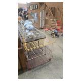 4 TIER WIRE STACKING STORE STYLE BASKETS W/ WHEELS