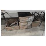 5 WOOD CRATES