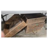 4 WOOD CRATES