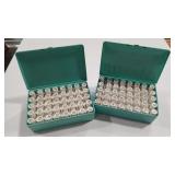 2 - FULL AVON SAMPLE LIPSTCKS AQUA BOXES