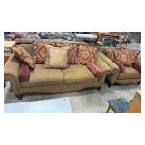 OVERSIZE PILLOW BACK UPHOLSTERED SOFA & CHAIR